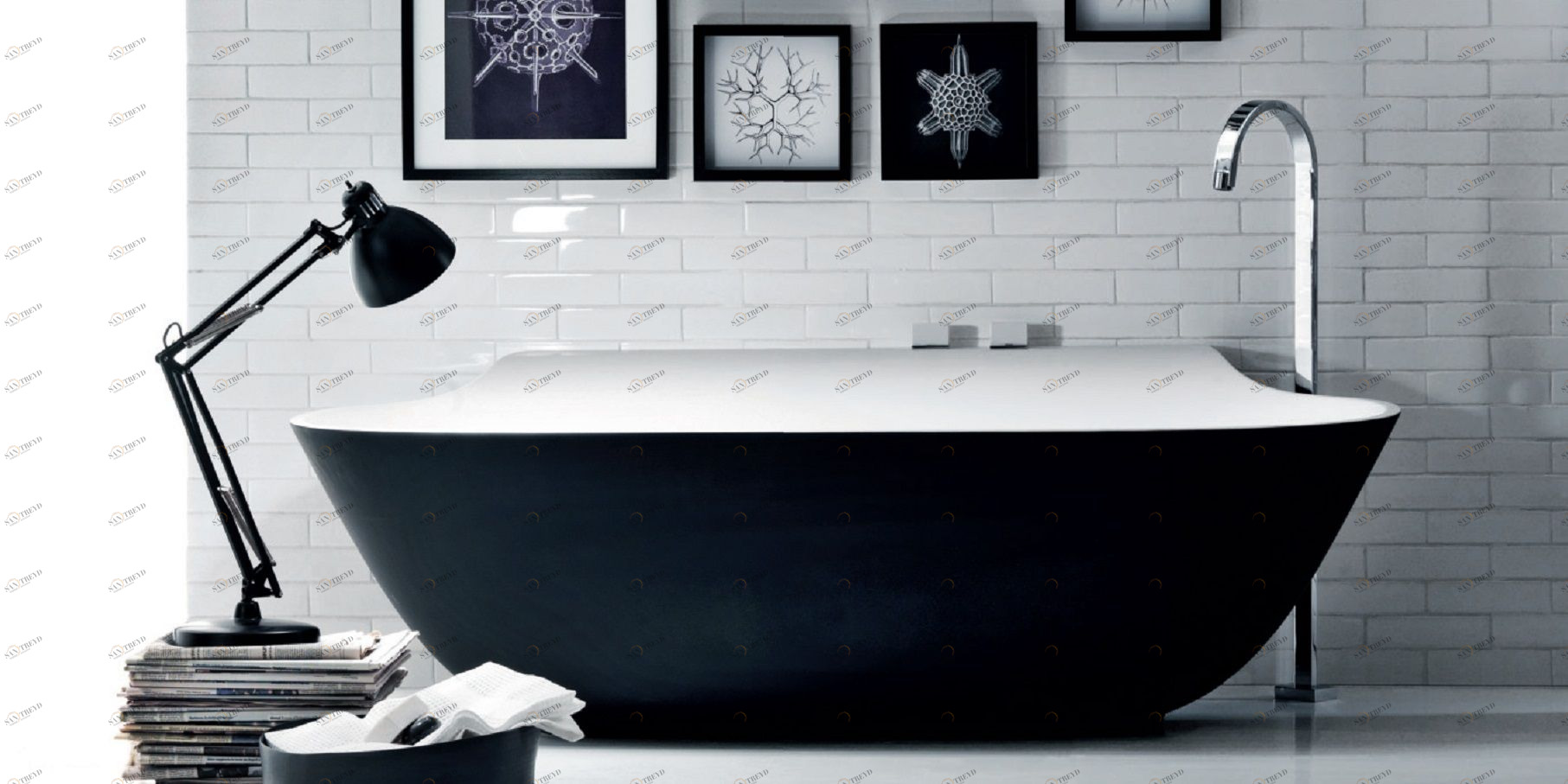 Ванна отдельно стоящая D4S Falper Scoop Черная