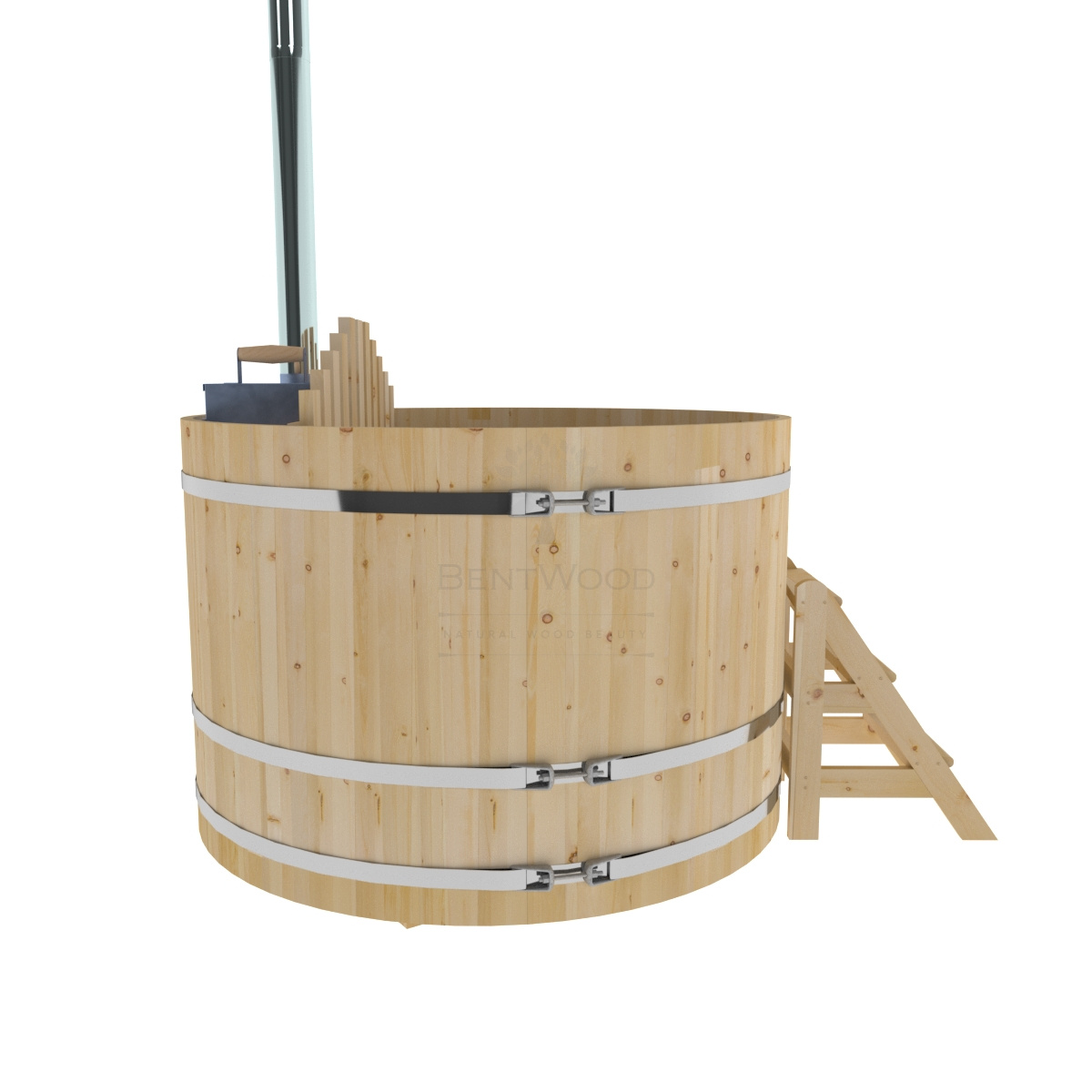 1604 Фурако из кедра D=1.8 с внутренней печкой. Высота 1,2м. Исполнение "Стандарт". Alyarus  - Вид №1