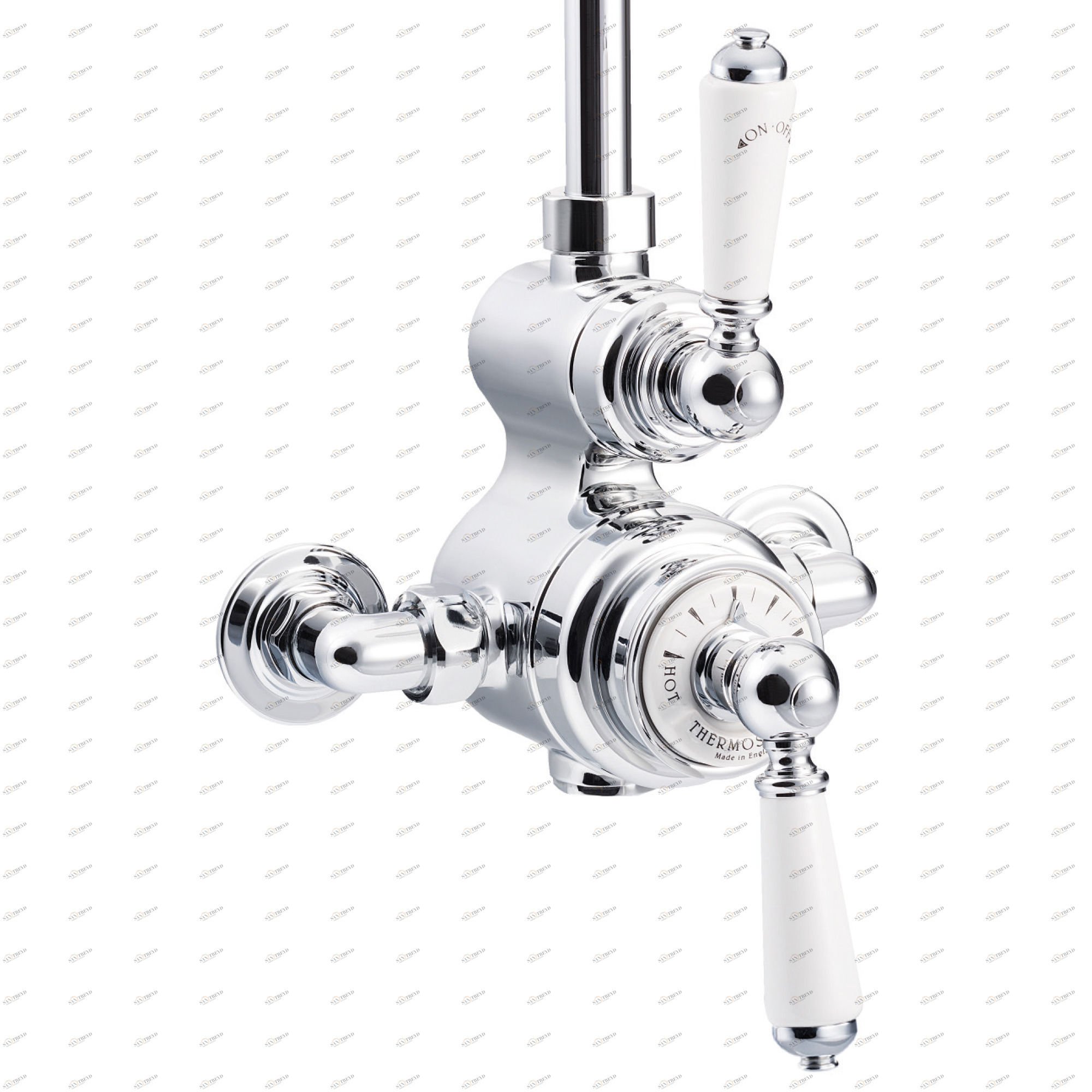 Traditional bathrooms Смеситель для душа термостат с фарфоровой ручкой ASCOT Tb740.514.ag 