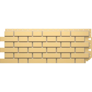 Фасадная панель Dacha Кирпич гладкий жёлтый 0.46 м²