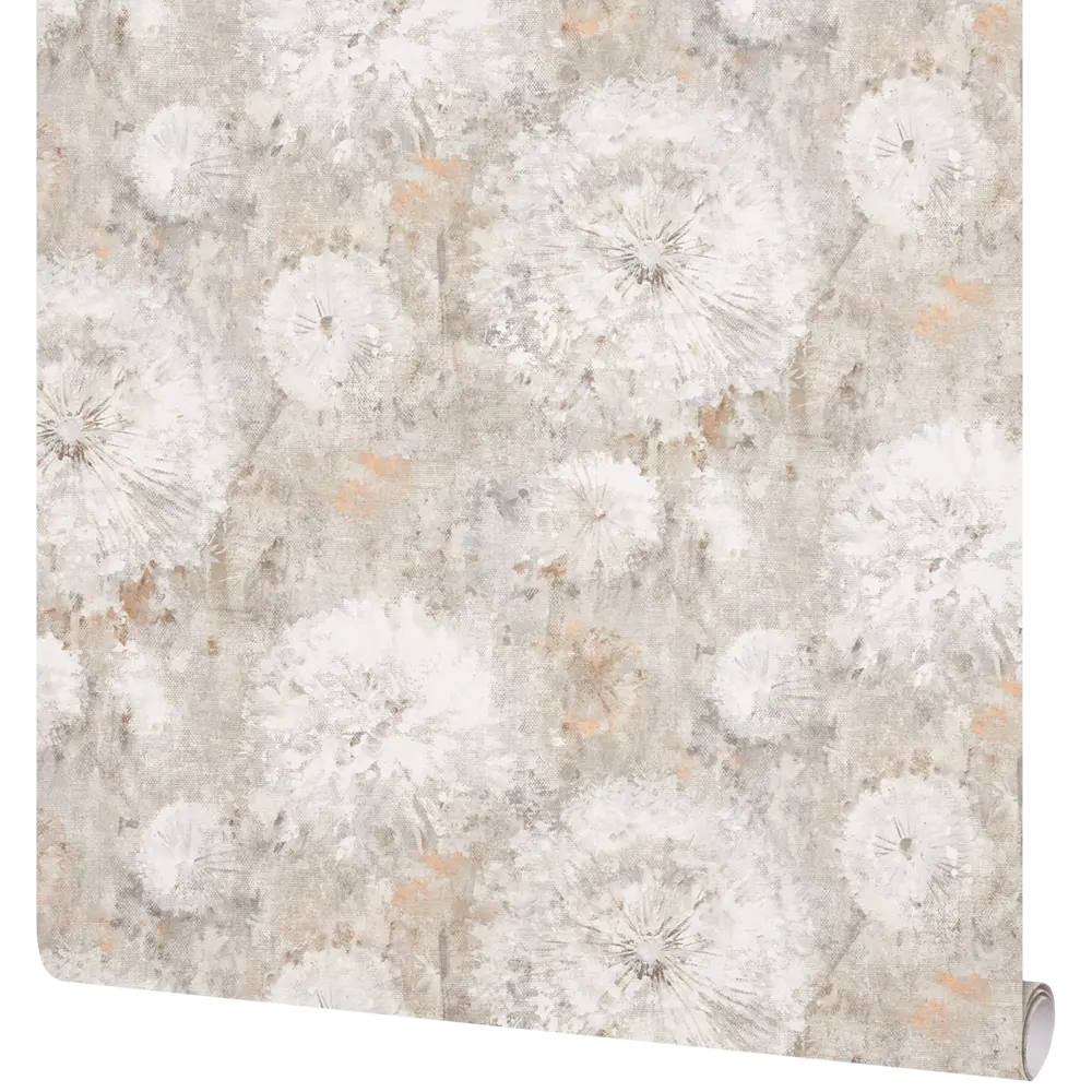 Флизелиновые обои Ateliero Julia с цветочным узором, бежевые 1.06 м 85544071 STLM-0063741