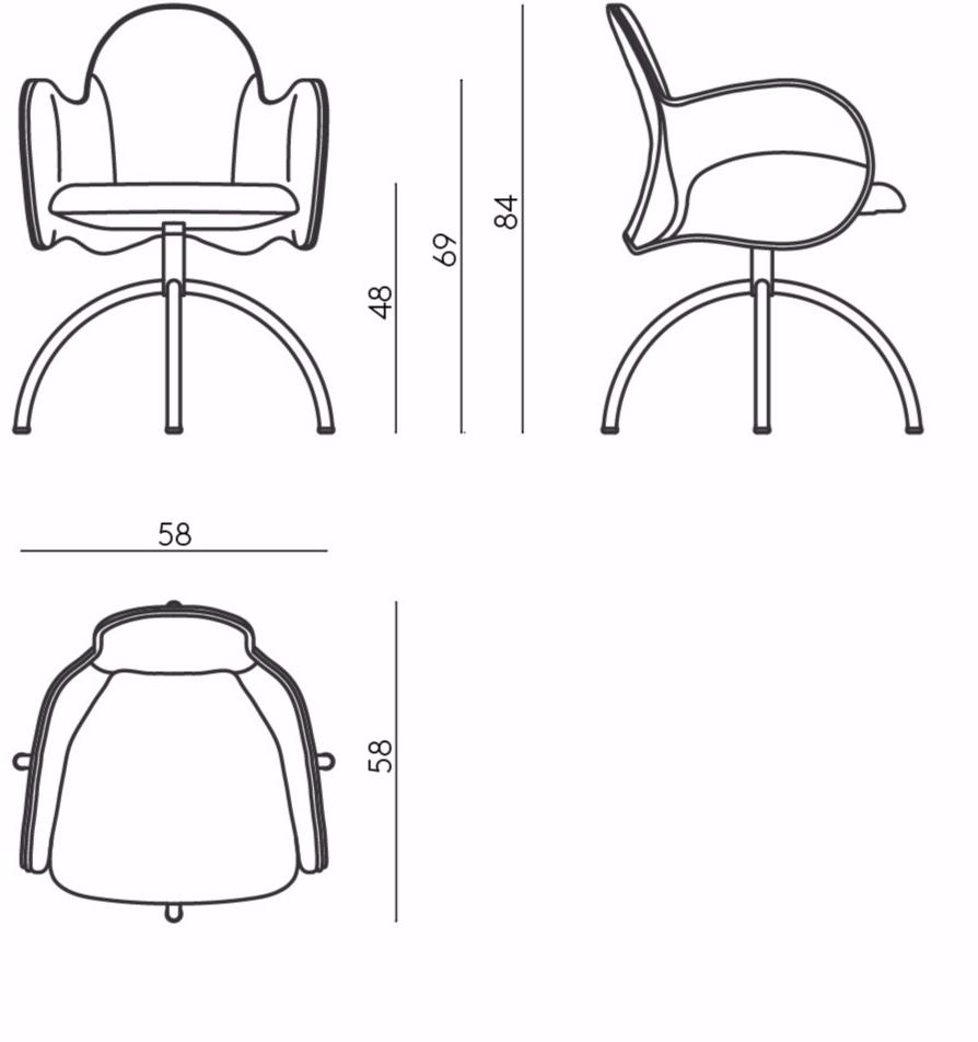 DE PADOVA Кожаное кресло с подлокотниками sun-id-1347501 - Вид №3