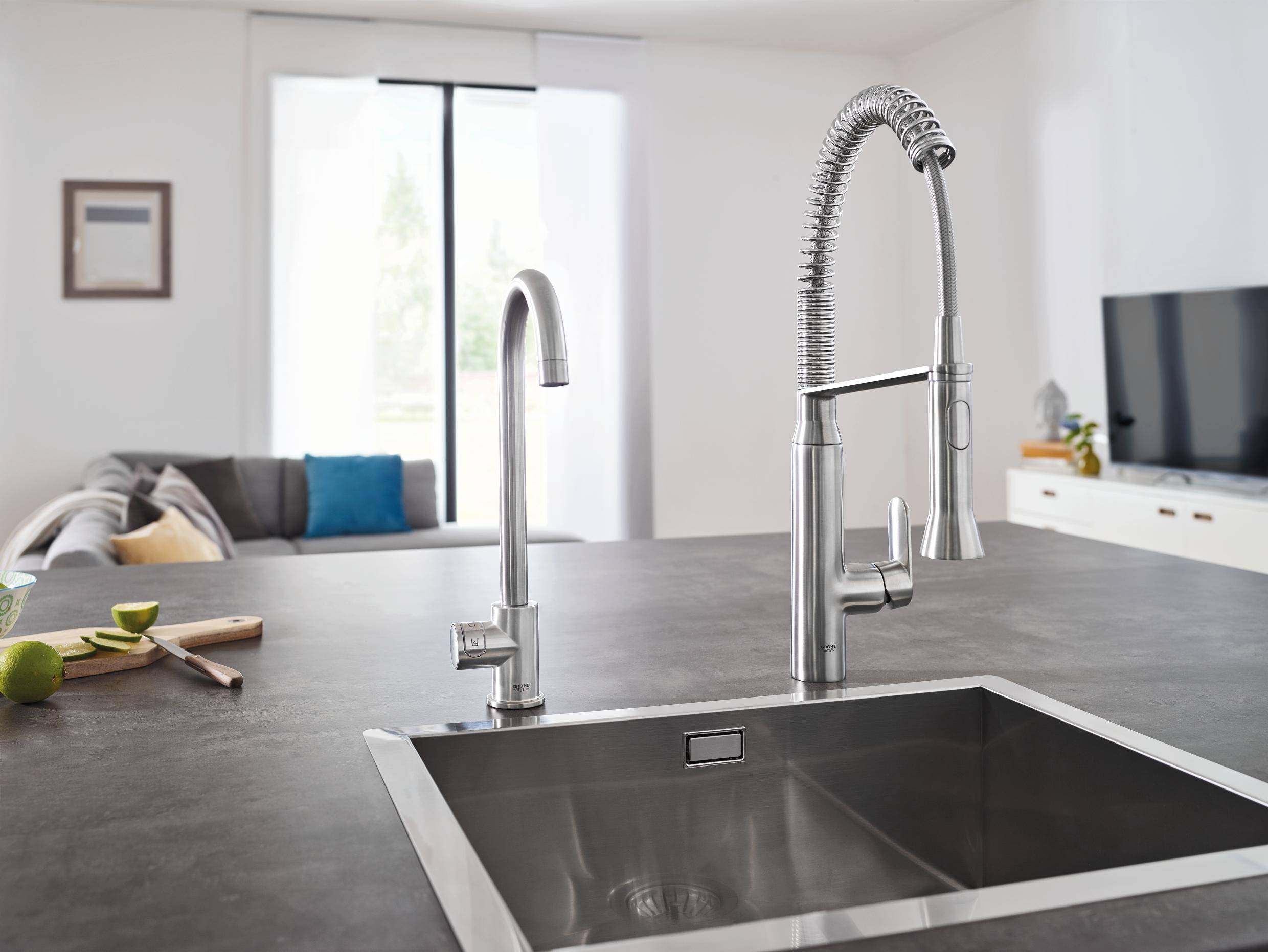 31498DC0 Комплект с вентилем для фильтрованной и газированной воды Grohe GROHE Blue суперсталь - Вид №2