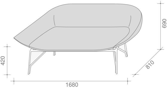 Lema 2-местный тканевый диван Lennox sun-id-1371913 - Вид №1