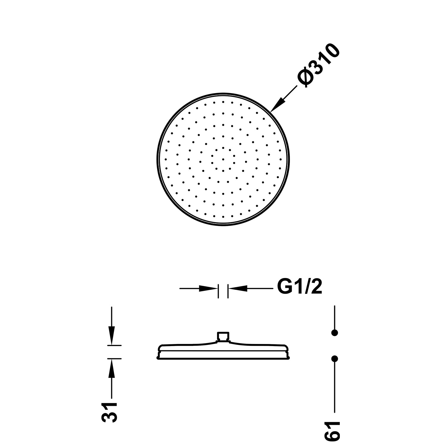 Насадка для душа Clasic-29933703LM TRES Showers - Вид №1