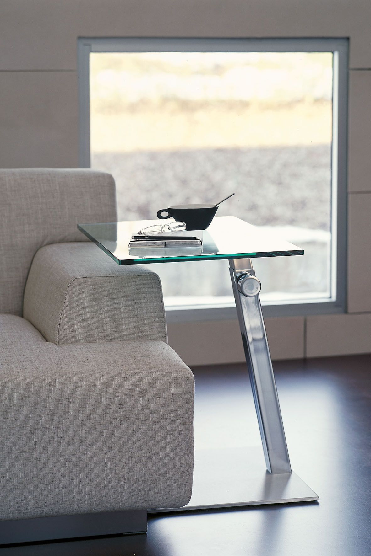 Журнальный столик из нержавеющей стали и хрусталя Cattelan italia LAP ARCH-00067964 - Вид №3