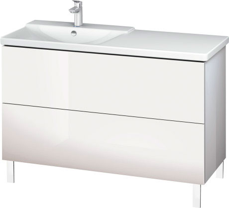LC660300909 Тумбочка напольная L-Cube #LC6603 1220 x 481 мм Светло-голубой матовый декор Duravit - Вид №1