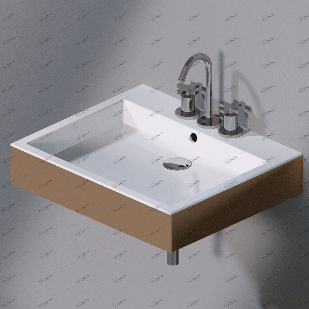 L255255 Подвесная раковина настенная прямоугольная A. e T. Italia  бронзовая AeT ITALIA 