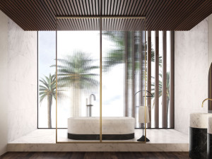 Стеклянная и алюминиевая перегородка