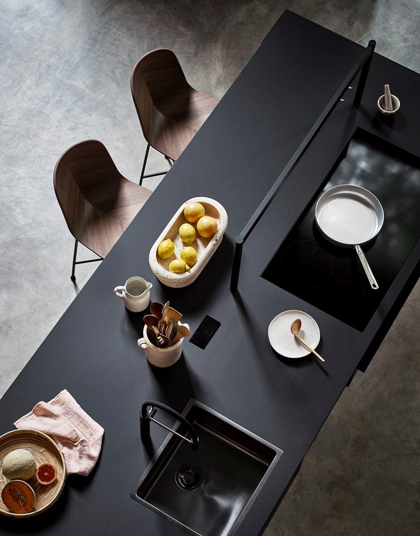 Cesar Кухня из стали и дерева с островом Intarsio sun-id-1468990 - Вид №7