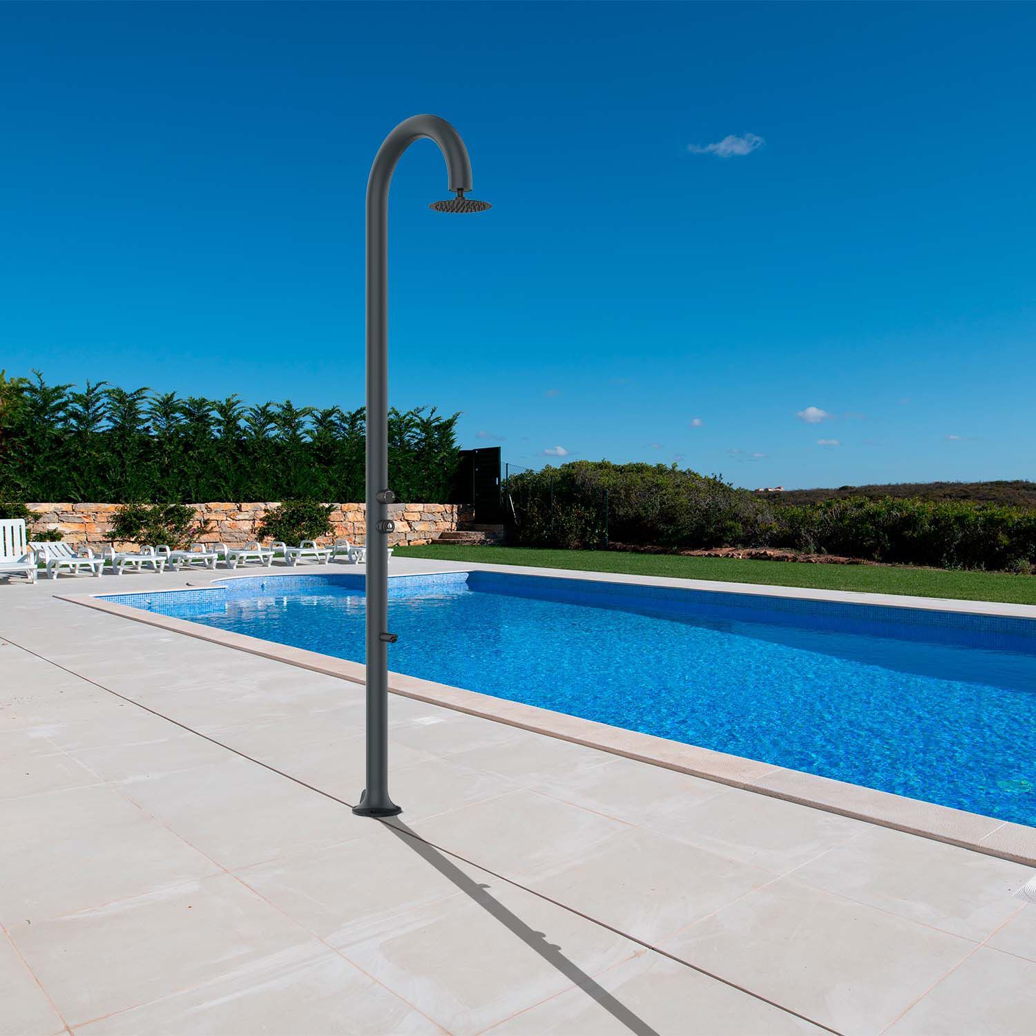 Алюминиевый душ на открытом воздухе с душем SINED LUNA TIMER P ARCH-00057139 - Вид №1