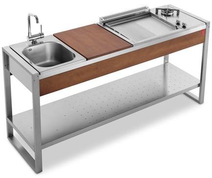 PLA.NET Outdoor Cooking Мобильная летняя кухня с газовым барбекю Oasi sun-id-1395642 - Вид №10