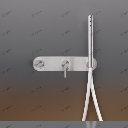 Настенный термостатический набор смеситель для ванной / душем с 2-ходовой переключающий и цилиндрическая ручной душ диаметром 18 м т  INV50 CEADESIGN 