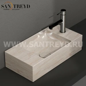 B6R52SB Подвесная раковина настенная прямоугольная Ceramica Globo T-EDGE