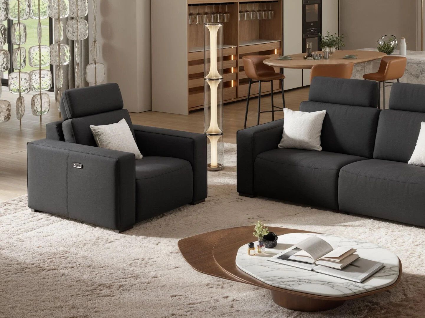 Тканевое кресло с подголовником Sofanella Бергамо ARCH-00049951 - Вид №3