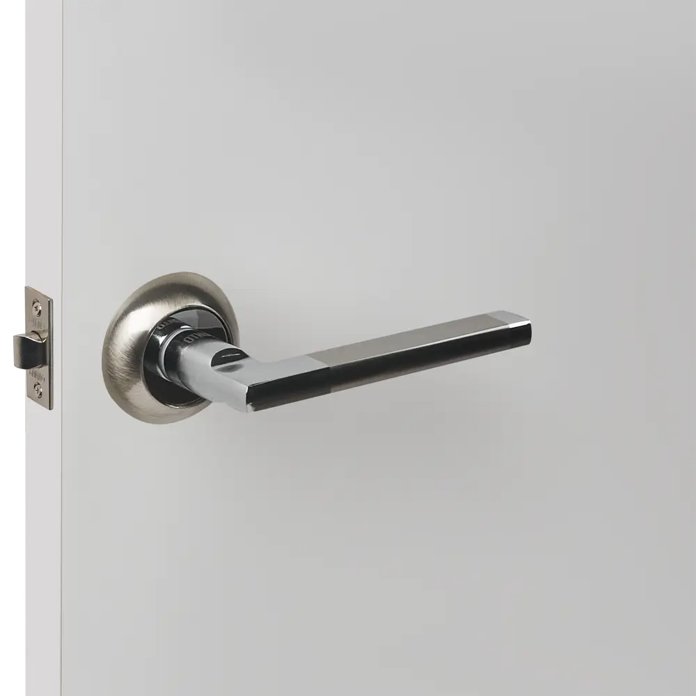 Дверные ручки Punto Polo с запиранием комплект цвет никель/хром STLM-2198127 - Вид №4