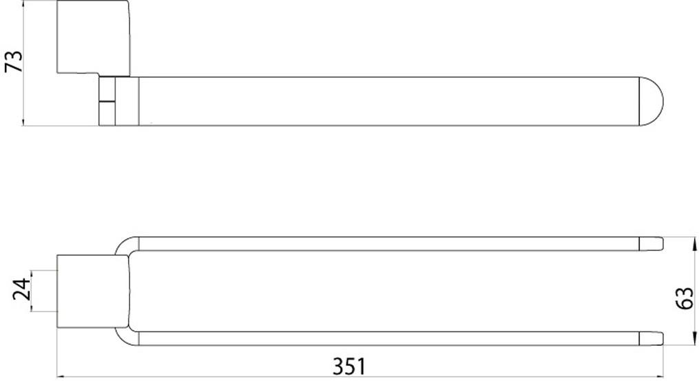 Emco Bad Поворотный металлический держатель для полотенец Fino sun-id-1492527 - Вид №4