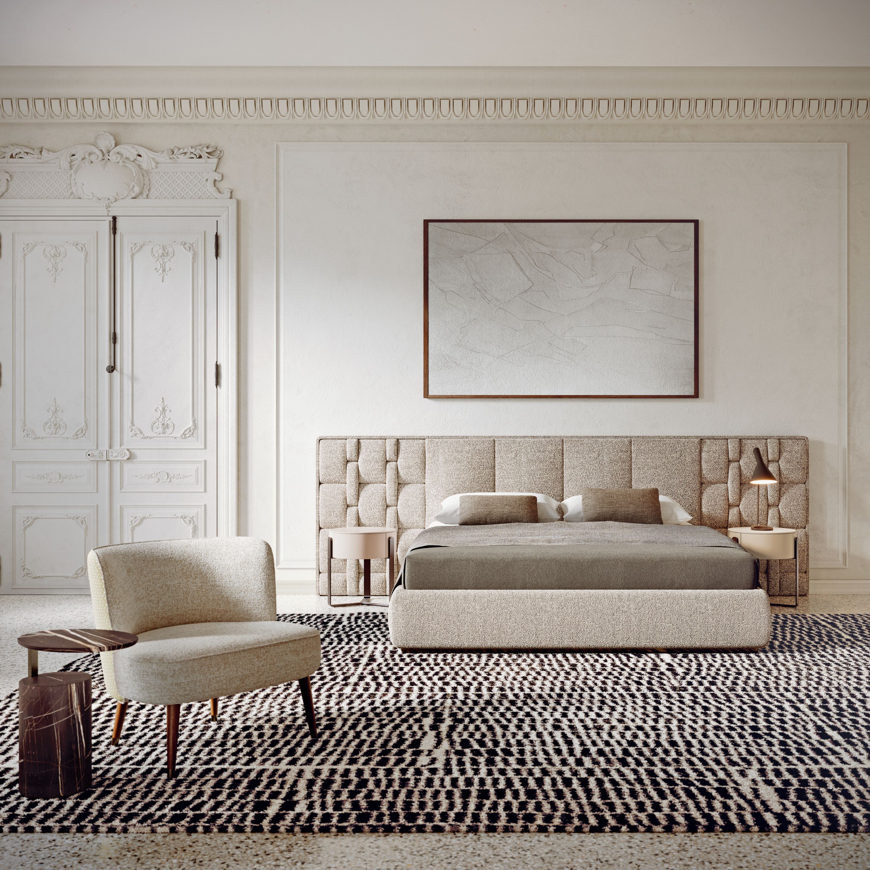 Деревянная круглая тумбочка с ящиками Capital Collection Aurea ARCH-00075664 - Вид №1