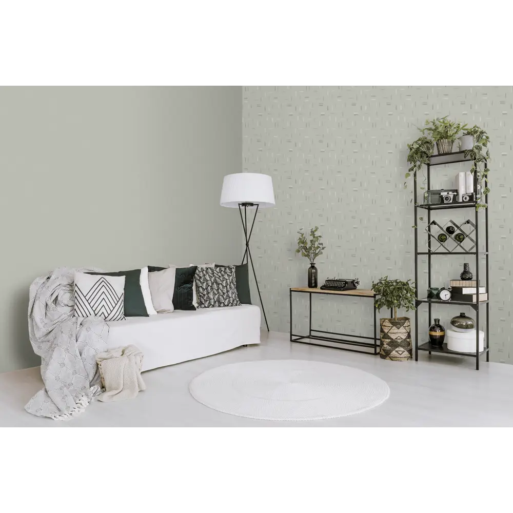 Обои флизелиновые Ateliero Palochki зеленые абстрактные 1.06 м 89432689 STLM-1571924 - Вид №4