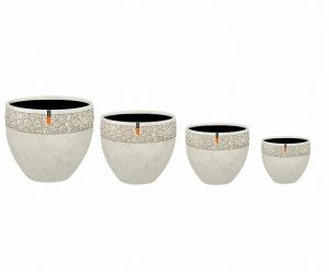 Вазы серые 4 штуки "Пуатье" LE-VILLAGE FLORERO 044762 Серый