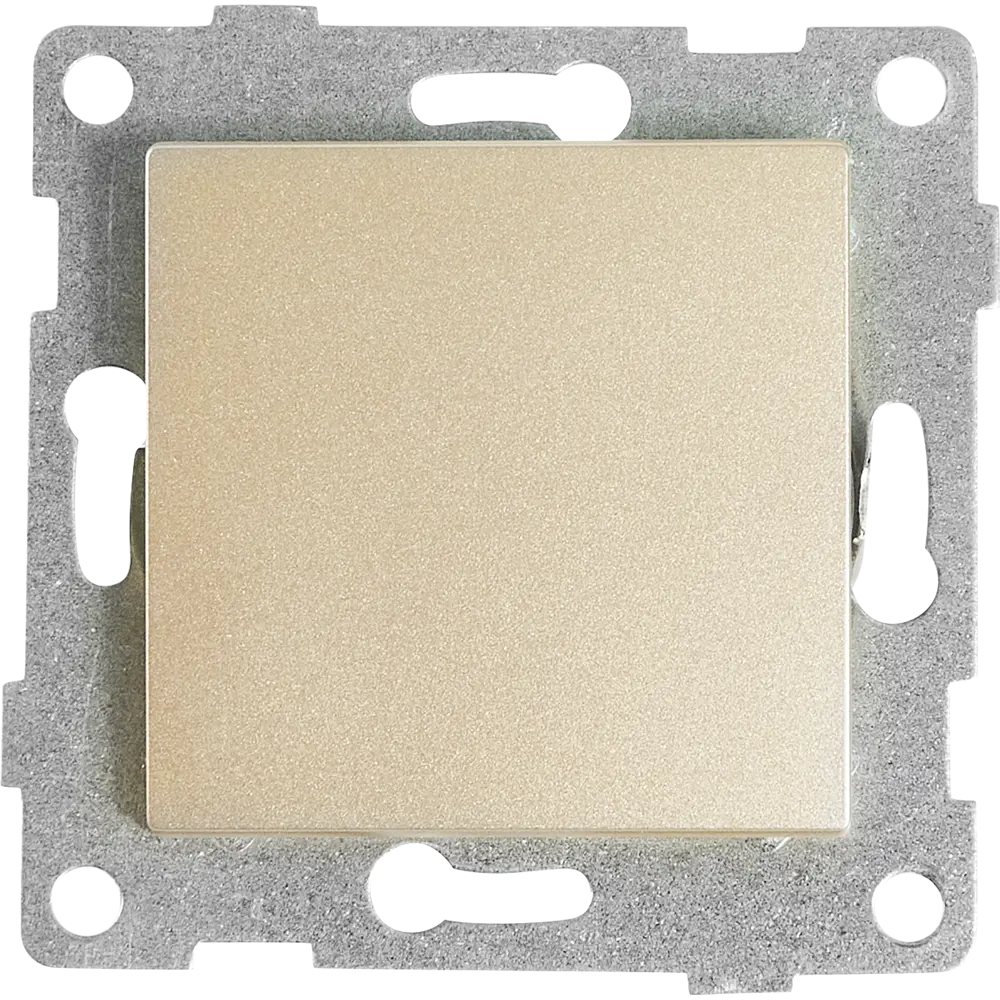Выключатель перекрестный встраиваемый Gusi Electric 1 клавиша цвет шампань Ugra STLM-2091000 - Вид №1