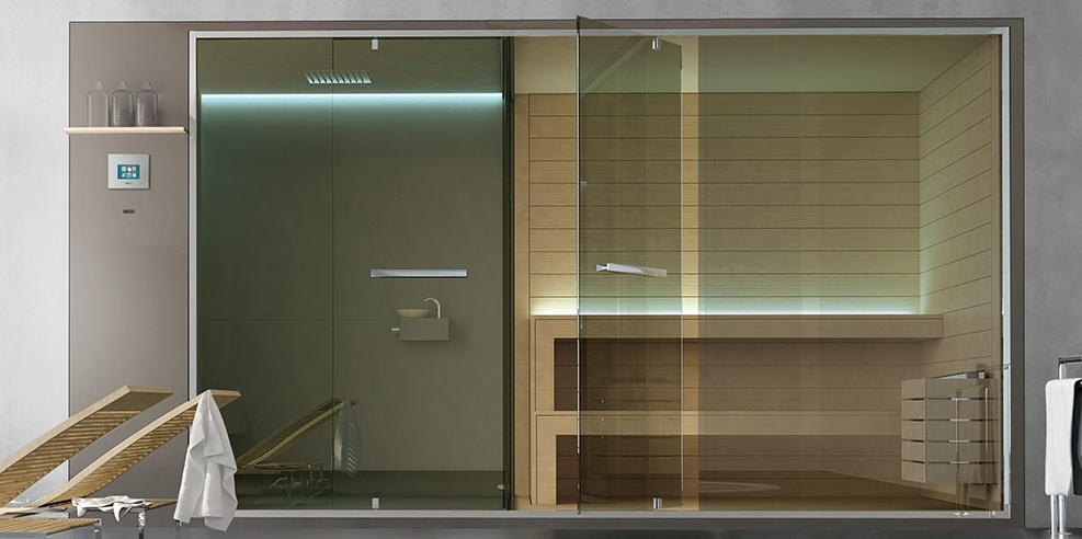 Спа: Хамам с душем Душевая Сауна  400 УГЛОВАЯ ETHOS Gruppo Geromin SSAET5E1DH - Вид №1