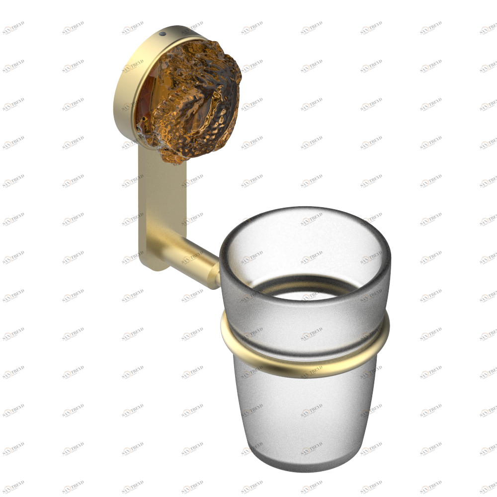 U5D-536 Стакан настенный для зубных щёток Thg-paris Sun Dragon Светлое золото U5D-536 CAT.F