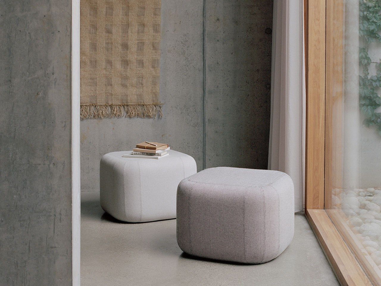 Квадратный съемный пуф из ткани SOFTLINE QUADRO ARCH-00063272 - Вид №3