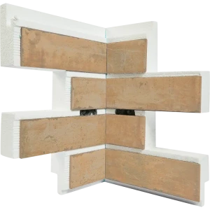 Термопанель внутренний угол Мосстрой-31 Brick House бежевый 31x31x41x5 см