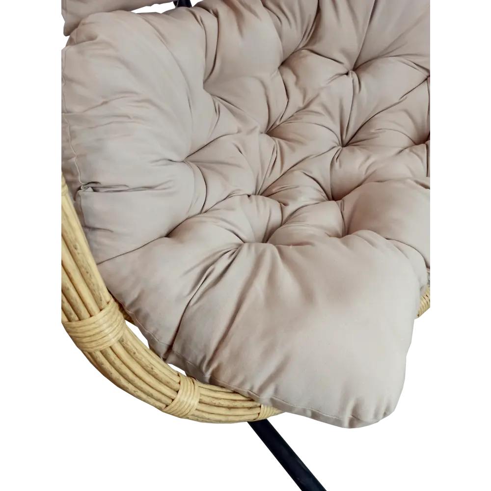 Кресло подвесное Siesta tubo 205x126x133 см сталь/искусственный ротанг бежевый/коричневый 84753415 STLM-2197694 Santreyd SI015 - Вид №3