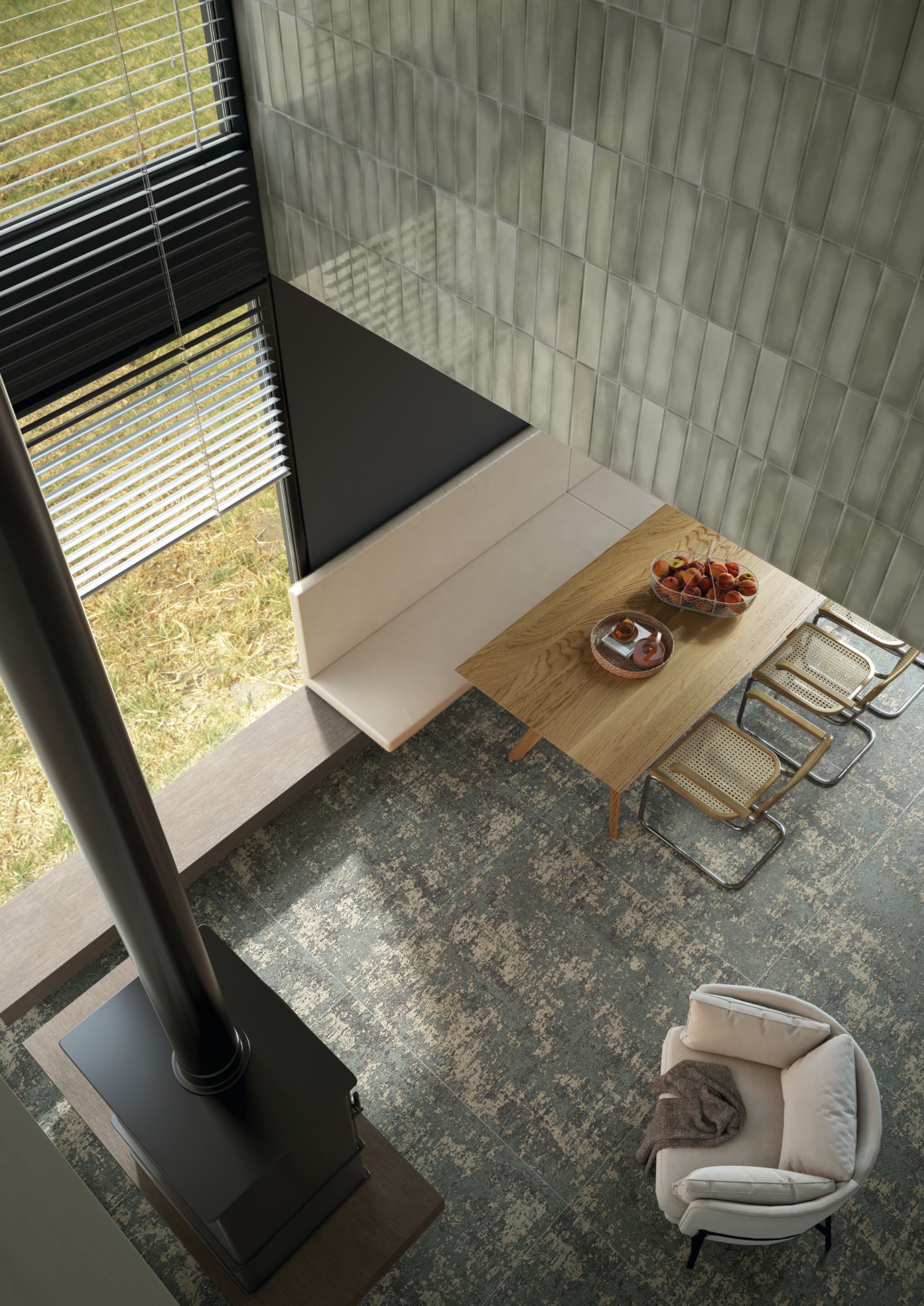 Напольное покрытие из керамогранита с эффектом ткани IRIS Ceramica I-Floors ARCH-00023510 - Вид №1