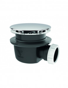 571900 000 00  Сверхплоский трап Minime для поддона Д. 90 мм, закрывающая металлическая крышка, H 60 мм, хром Valentin Хром