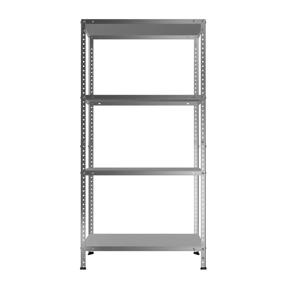 Стеллаж металлический 70x140x30 см оцинкованная сталь нагрузка на полку 30 кг цвет серый 89376256 STLM-2007704 Santreyd 