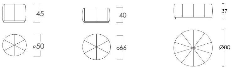 Jetclass Круглый пуф из ткани Scott Jst309, jst309a, jst309b - Вид №4