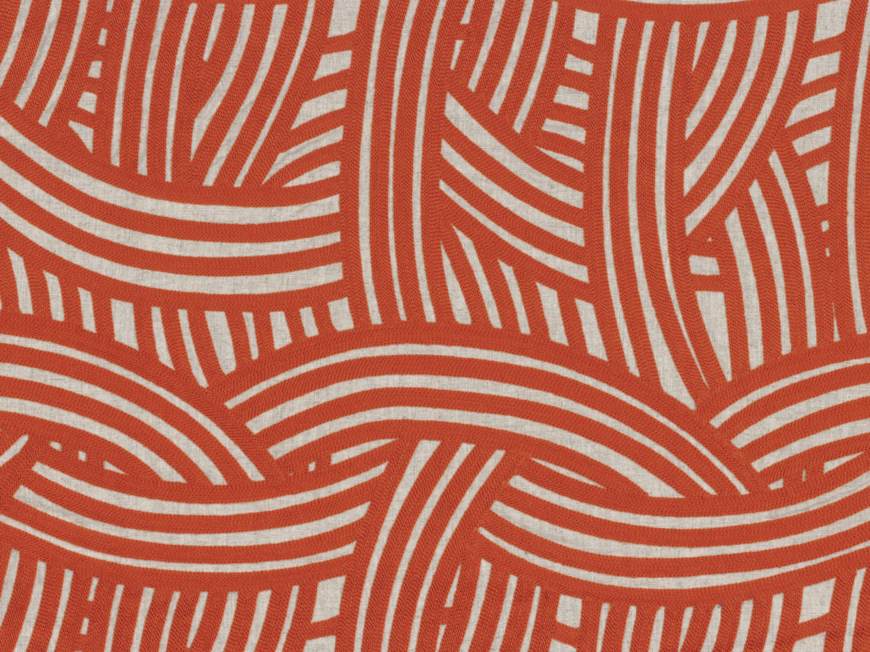 Вышитая ткань с графическим рисунком Casamance Valvidia ARCH-00047535