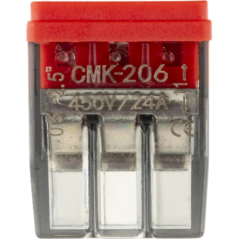 84509782 Клеммы монтажные самозажимные с пастой Duwi СМК 772-206 6-проводные 2,5мм² прозрачные 5шт 26732 4 STLM-1118925  - Вид №5