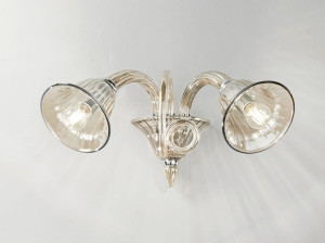 Настенный светильник из дутого стекла с фиксированной рукояткой