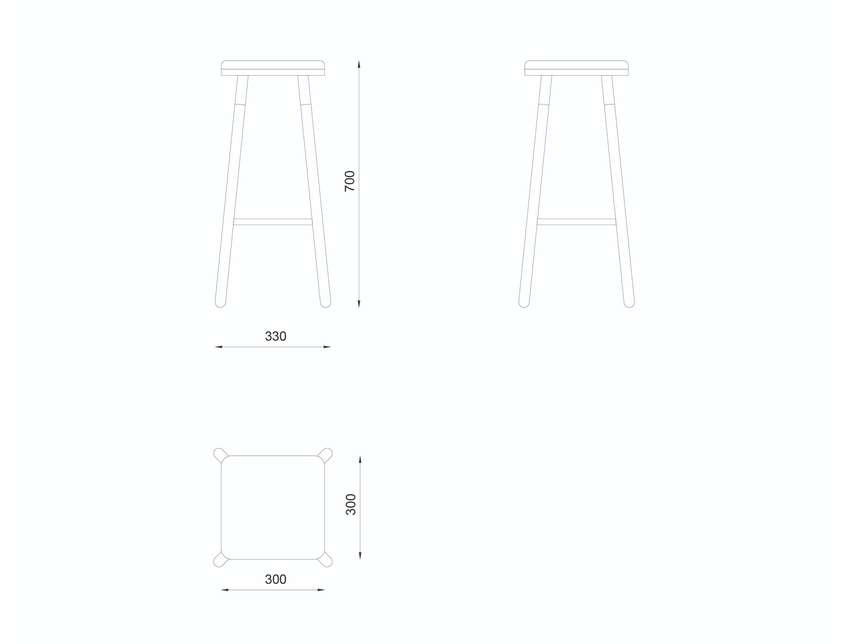 Высокий табурет из пробки с подставкой для ног Askia ARCH-00047469 - Вид №12