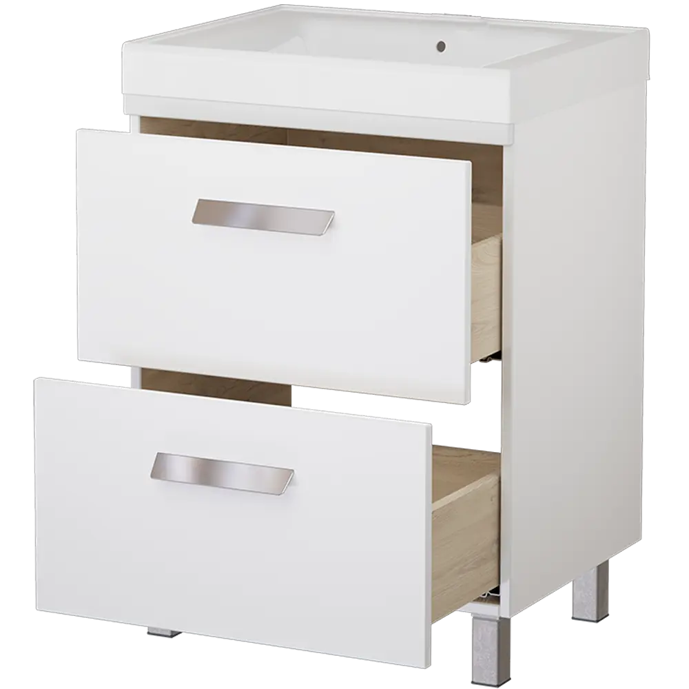 Тумба под раковину напольная Hilton 70 см цвет белый VIGO STLM-2019328 - Вид №2