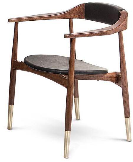 Essential Home Стул из орехового дерева с подлокотниками sun-id-1445968 - Вид №3