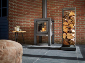 Corten™стальной отдельно стоящий открытый дровяной камин