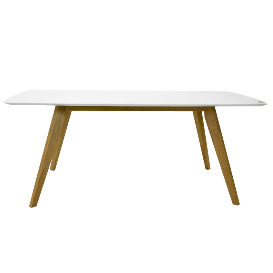 Стол обеденный Tenzo Bess, 75х185х95 см, дуб, белый 2180001 - Вид №4