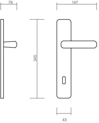 Pasini Ручка из латуни на пластине с накладкой Galaxy 3050 - Вид №1