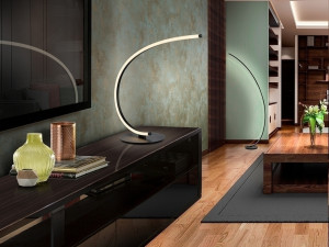 087825 Настольная лампа черная Schuller Linea