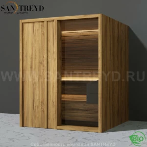 Effegibi YOKU.D60 BI.70200018 Био-сауна с левой дверью. Мощность: 6 кВт макс. Размеры: длина 174 см, ширина 170 см. Отделка: термообработанное дерево