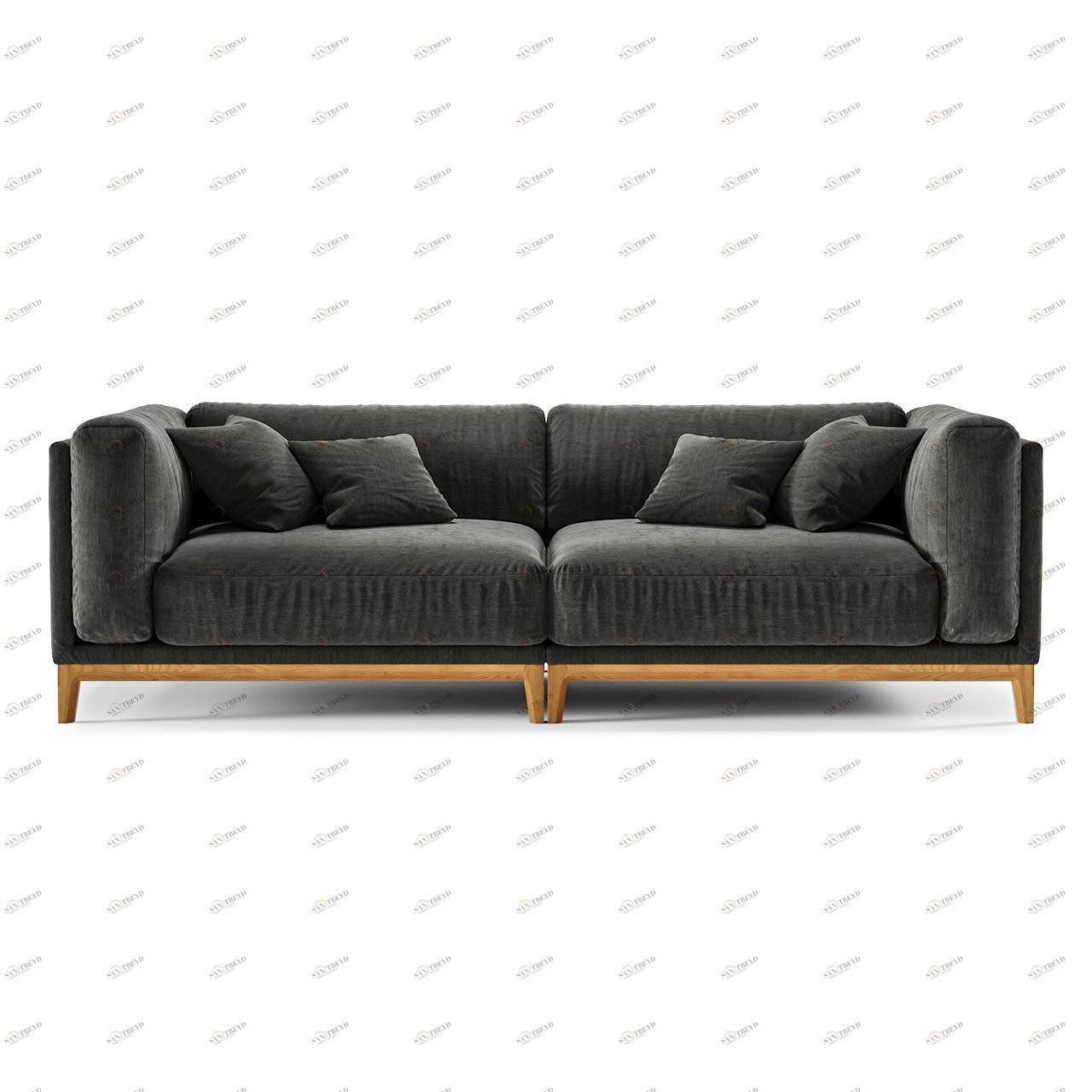 Диван Case прямой черный THE IDEA ДИЗАЙНЕРСКИЕ 210512 Серый 