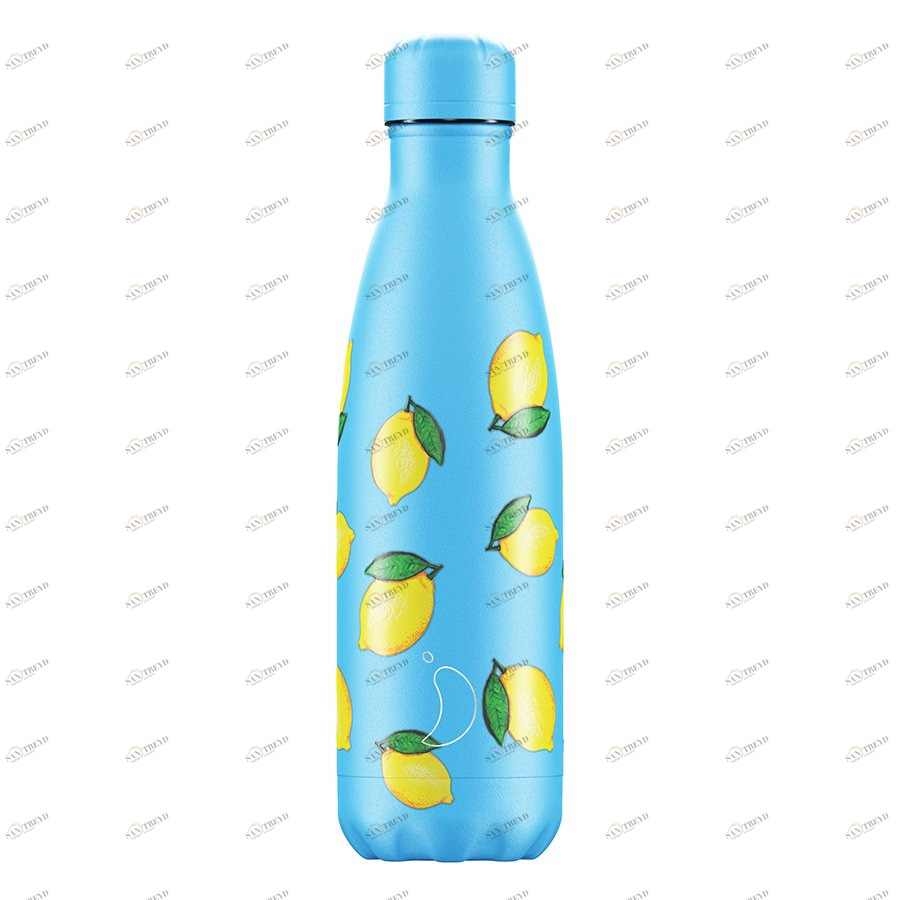 Термос 500 мл голубой с желтым New Icon Lemon CHILLY'S BOTTLES ДИЗАЙНЕРСКИЕ 00-3948014 Голубой;желтый 
