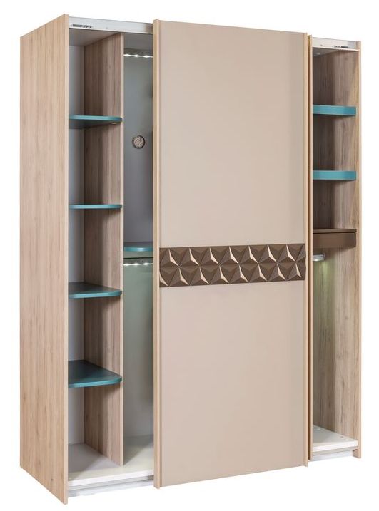 Шкаф-купе двухдверный светлый дуб Lofter CILEK LOFTER 00-3832627 Бежевый Santreyd  - Вид №3