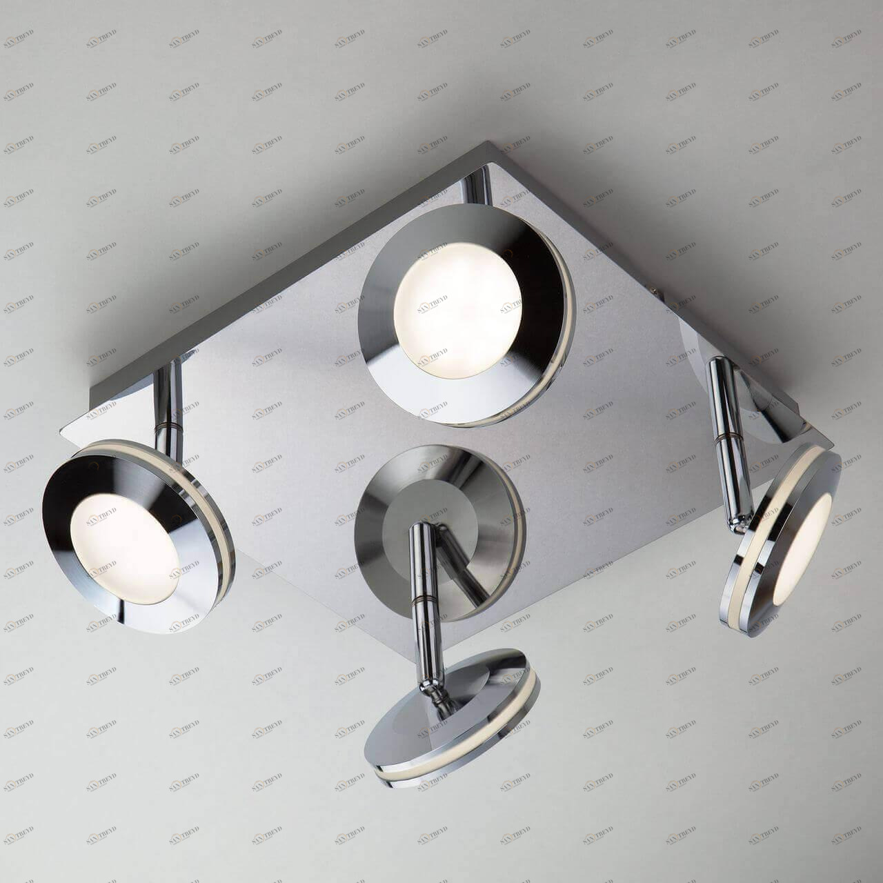 Светильник потолочный цвета хром Eurosvet 20002/4 EUROSVET RОUND 00-3891881 Хром 