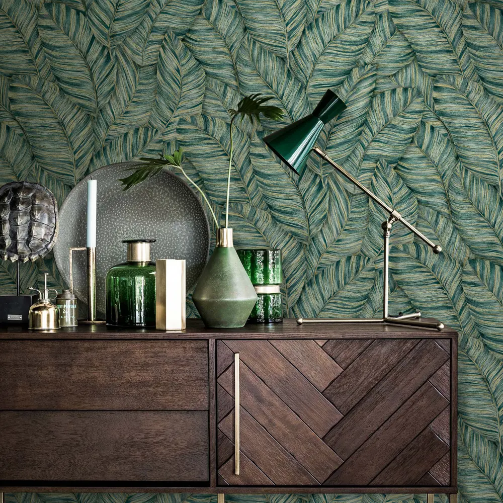 Обои флизелиновые Euro Décor Mango зелёные 1.06 м 7051-09 82377955 STLM-2081517 EURO DECOR - Вид №2